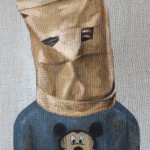Indovina chi sono!acrilico su juta estroflessa, 50x40x12 cm, 2014